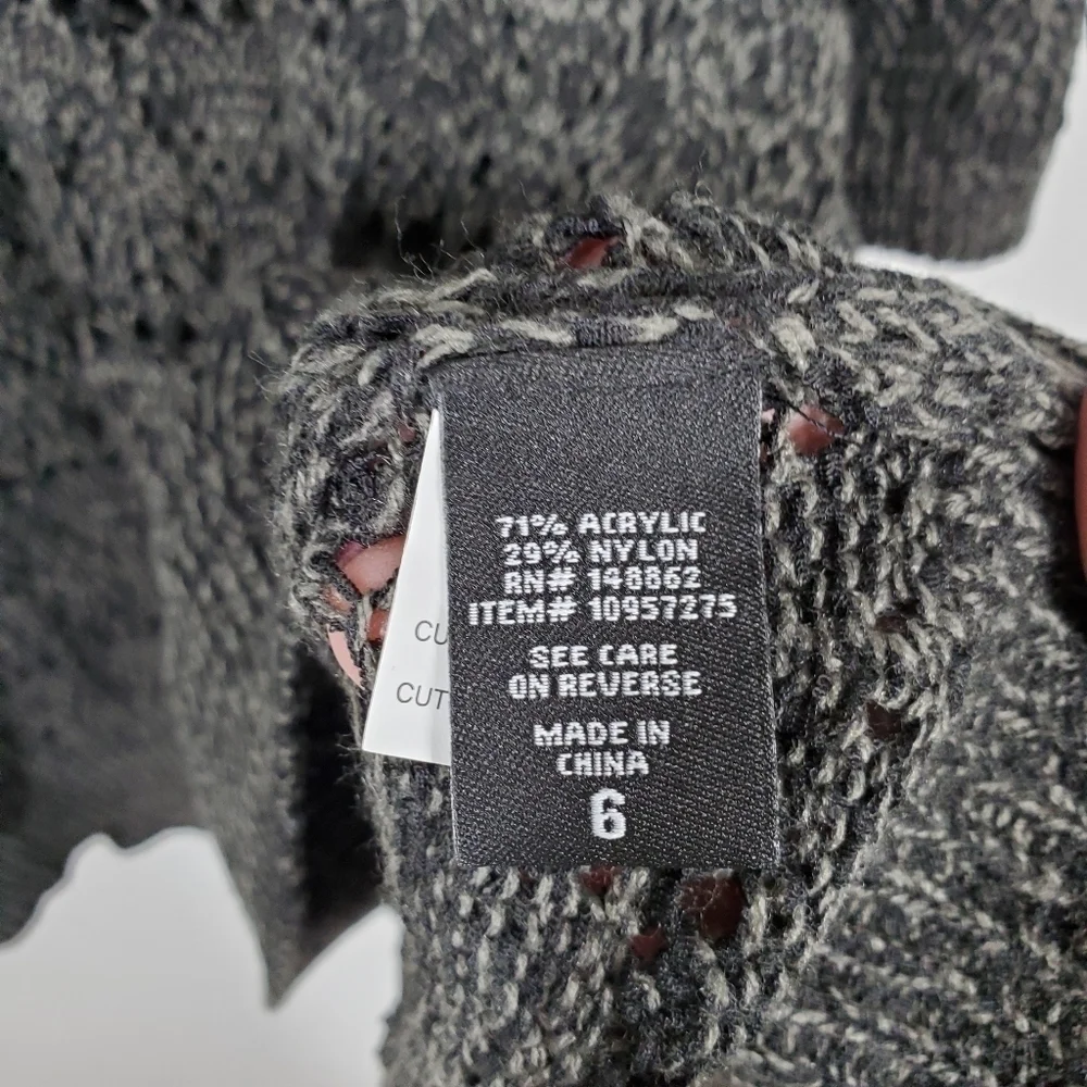 TORRID LADDER & POINTELLE KNIT SWEATER